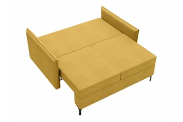 Knocklong 2-sits Längsbäddad Bäddsoffa 129x140 cm med Förvaring i Tyg - Grå - Möbler - Soffa - Bäddsoffa - 2 sits bäddsoffa