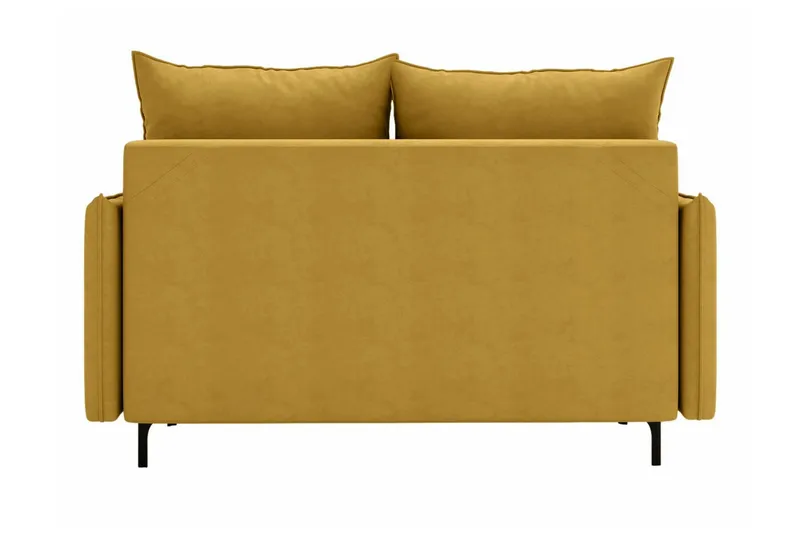 Knocklong 2-sits Längsbäddad Bäddsoffa 129x140 cm med Förvaring i Tyg - Grå - Möbler - Soffa - Bäddsoffa - 2 sits bäddsoffa