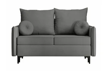 Knocklong 2-sits Längsbäddad Bäddsoffa 129x140 cm med Förvaring i Tyg - Grå - Möbler - Soffa - Bäddsoffa - 2 sits bäddsoffa