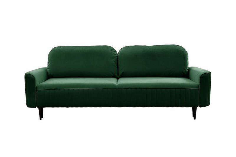 Laytown 2-sits Längsbäddad Bäddsoffa 140x200 cm med Förvaring i Sammet - Grön - Möbler - Soffa - Bäddsoffa - 2 sits bäddsoffa
