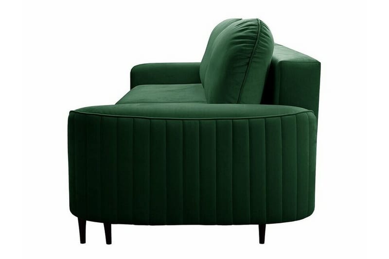 Laytown 2-sits Längsbäddad Bäddsoffa 140x200 cm med Förvaring i Sammet - Grön - Möbler - Soffa - Bäddsoffa - 2 sits bäddsoffa