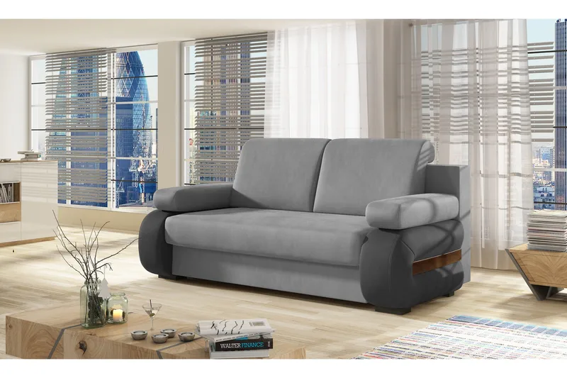 Madrido 2-sits Bäddsoffa, Grå