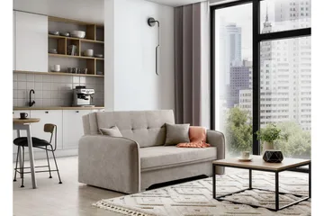 Manita Bäddsoffa med Förvaring 2-sits - Beige - Möbler - Soffa - Bäddsoffa - 2 sits bäddsoffa