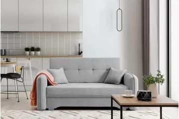 Manita Bäddsoffa med Förvaring 2-sits - Grå - Möbler - Soffa - Bäddsoffa - 2 sits bäddsoffa