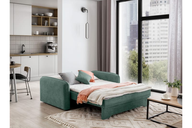Manita Bäddsoffa med Förvaring 2-sits - Grön - Möbler - Soffa - Bäddsoffa - 2 sits bäddsoffa
