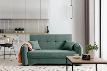 Manita Bäddsoffa med Förvaring 2-sits - Grön - Möbler - Soffa - Bäddsoffa - 2 sits bäddsoffa