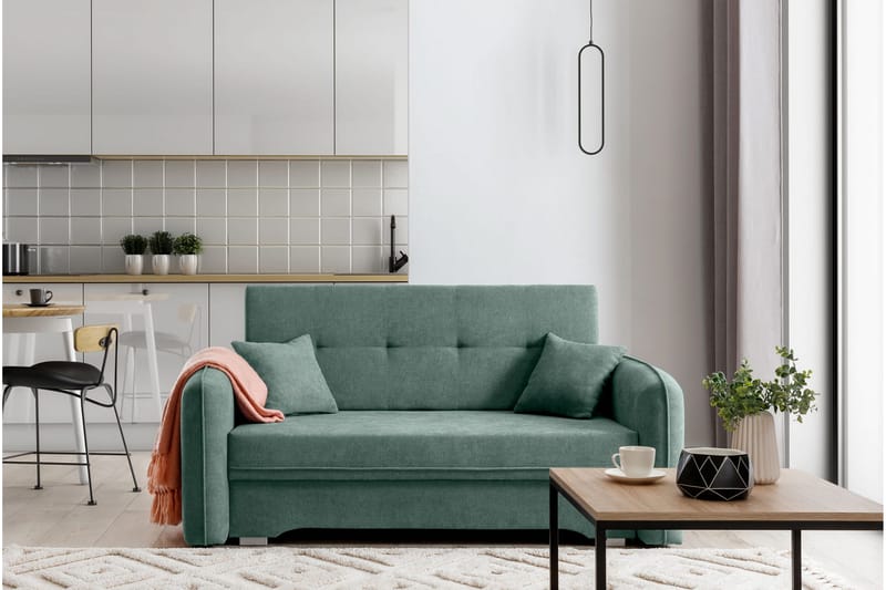 Manita Bäddsoffa med Förvaring 2-sits - Grön - Möbler - Soffa - Bäddsoffa - 2 sits bäddsoffa