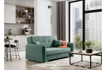 Manita Bäddsoffa med Förvaring 2-sits - Grön - Möbler - Soffa - Bäddsoffa - 2 sits bäddsoffa