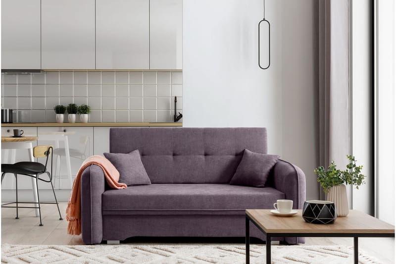 Manita Bäddsoffa med Förvaring 2-sits - Lila - Möbler - Soffa - Bäddsoffa - 2 sits bäddsoffa