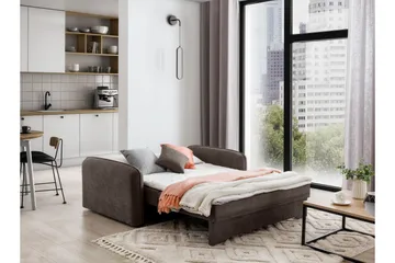 Manita Bäddsoffa med Förvaring 2-sits - Mörkbrun - Möbler - Soffa - Bäddsoffa - 2 sits bäddsoffa