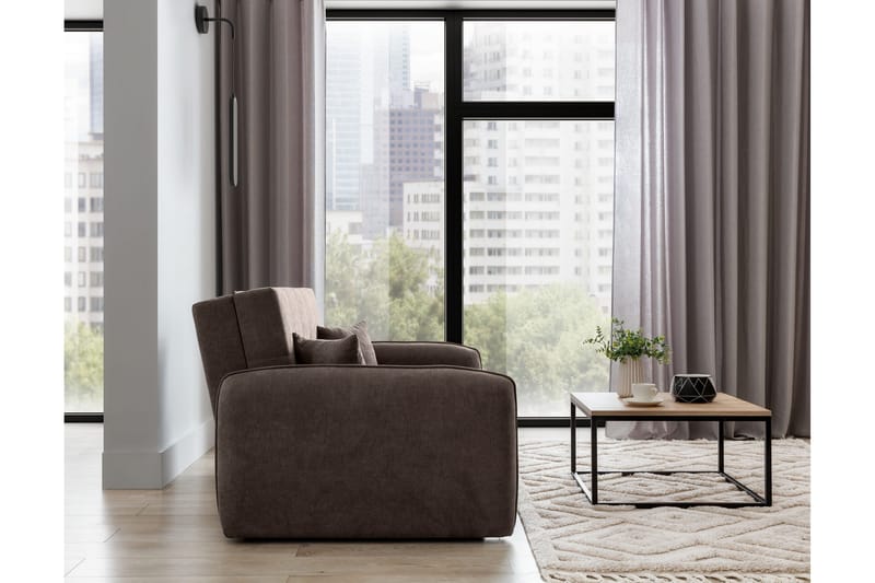 Manita Bäddsoffa med Förvaring 2-sits - Mörkbrun - Möbler - Soffa - Bäddsoffa - 2 sits bäddsoffa