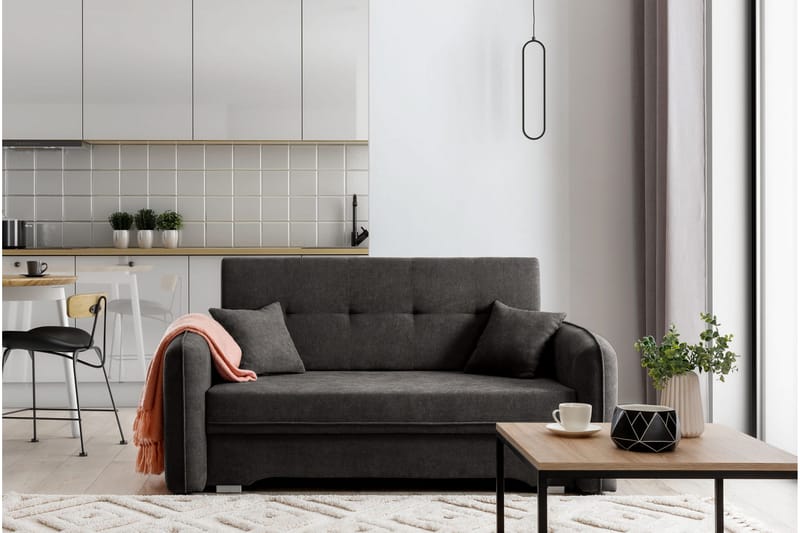 Manita Bäddsoffa med Förvaring 2-sits - Mörkgrå - Möbler - Soffa - Bäddsoffa - 2 sits bäddsoffa