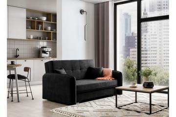 Manita Bäddsoffa med Förvaring 2-sits - Svart - Möbler - Soffa - Bäddsoffa - 2 sits bäddsoffa