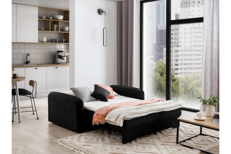 Manita Bäddsoffa med Förvaring 2-sits - Svart - Möbler - Soffa - Bäddsoffa - 2 sits bäddsoffa