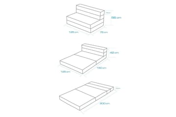 2-sits bäddsoffa Maroubridgelcrest Blå - Blå - Möbler - Soffa - Bäddsoffa - 2 sits bäddsoffa