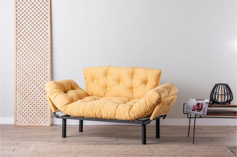 Mezonzo 2-sits Bäddsoffa - Gul - Möbler - Soffa - Bäddsoffa - 2 sits bäddsoffa