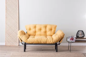 Mezonzo 2-sits Bäddsoffa - Gul - Möbler - Soffa - Bäddsoffa - 2 sits bäddsoffa