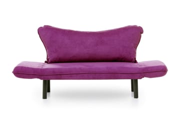 Mezonzo 2-sits Längsbäddad Fällbar Bäddsoffa 65x180 cm i Sammet - Lila - Möbler - Soffa - Bäddsoffa - 2 sits bäddsoffa