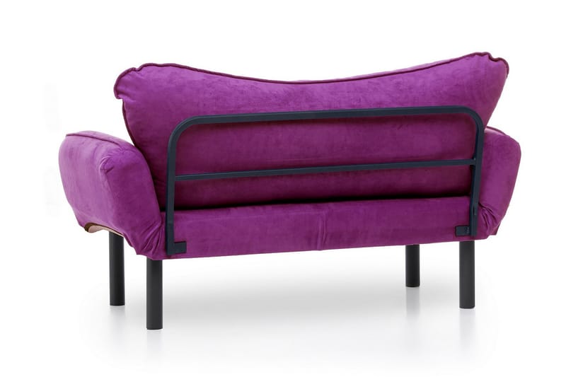Mezonzo 2-sits Längsbäddad Fällbar Bäddsoffa 65x180 cm i Sammet - Lila - Möbler - Soffa - Bäddsoffa - 2 sits bäddsoffa