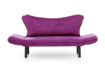 Mezonzo 2-sits Längsbäddad Fällbar Bäddsoffa 65x180 cm i Sammet - Lila - Möbler - Soffa - Bäddsoffa - 2 sits bäddsoffa