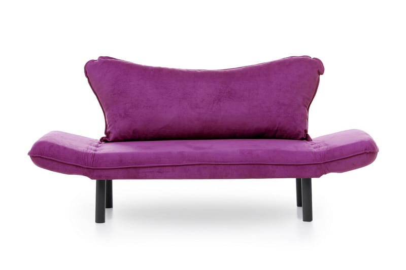 Mezonzo 2-sits Längsbäddad Fällbar Bäddsoffa 65x180 cm i Sammet - Lila - Möbler - Soffa - Bäddsoffa - 2 sits bäddsoffa