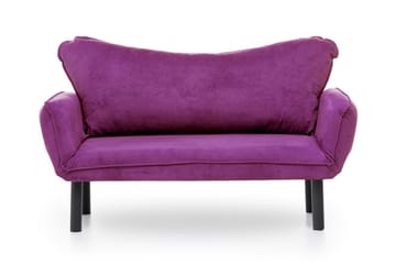Mezonzo 2-sits Längsbäddad Fällbar Bäddsoffa 65x180 cm i Sammet - Lila - Möbler - Soffa - Bäddsoffa - 2 sits bäddsoffa