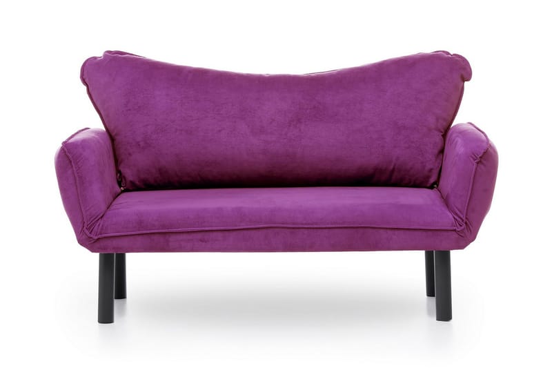 Mezonzo 2-sits Längsbäddad Fällbar Bäddsoffa 65x180 cm i Sammet - Lila - Möbler - Soffa - Bäddsoffa - 2 sits bäddsoffa