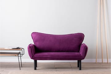 Mezonzo 2-sits Längsbäddad Fällbar Bäddsoffa 65x180 cm i Sammet - Lila - Möbler - Soffa - Bäddsoffa - 2 sits bäddsoffa
