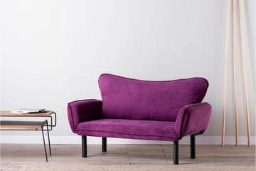 Mezonzo 2-sits Längsbäddad Fällbar Bäddsoffa 65x180 cm i Sammet - Lila - Möbler - Soffa - Bäddsoffa - 2 sits bäddsoffa