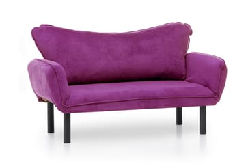 Mezonzo 2-sits Längsbäddad Fällbar Bäddsoffa 65x180 cm i Sammet - Lila - Möbler - Soffa - Bäddsoffa - 2 sits bäddsoffa