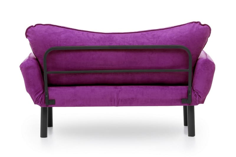 Mezonzo 2-sits Längsbäddad Fällbar Bäddsoffa 65x180 cm i Sammet - Lila - Möbler - Soffa - Bäddsoffa - 2 sits bäddsoffa