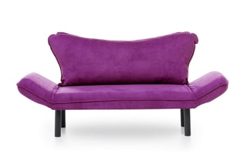 Mezonzo 2-sits Längsbäddad Fällbar Bäddsoffa 65x180 cm i Sammet - Lila - Möbler - Soffa - Bäddsoffa - 2 sits bäddsoffa