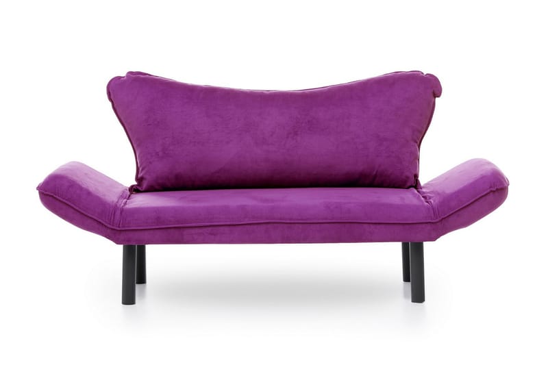 Mezonzo 2-sits Längsbäddad Fällbar Bäddsoffa 65x180 cm i Sammet - Lila - Möbler - Soffa - Bäddsoffa - 2 sits bäddsoffa