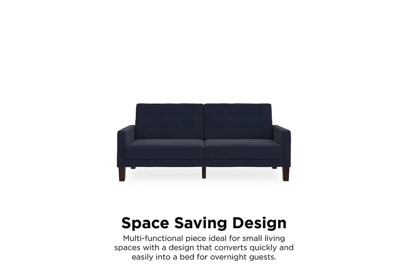 Porter 2-sits Bäddsoffa Linneblå - Dorel Home - Möbler - Soffa - Bäddsoffa - 2 sits bäddsoffa