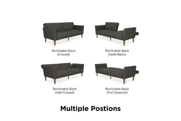 Regal 2-sits Bäddsoffa Mörkgrå - Novogratz - Möbler - Soffa - Bäddsoffa - 2 sits bäddsoffa