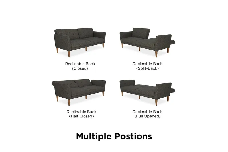 Regal 2-sits Bäddsoffa Mörkgrå - Novogratz - Möbler - Soffa - Bäddsoffa - 2 sits bäddsoffa