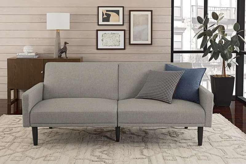 Room Essential 2-sits Bäddsoffa Ljuslinnegrå - Dorel Home - Möbler - Soffa - Bäddsoffa - 2 sits bäddsoffa