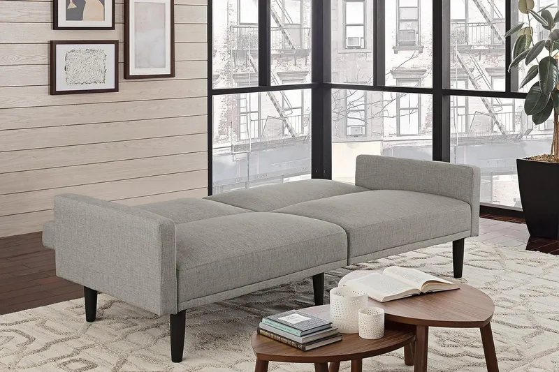 Room Essential 2-sits Bäddsoffa Ljuslinnegrå - Dorel Home - Möbler - Soffa - Bäddsoffa - 2 sits bäddsoffa