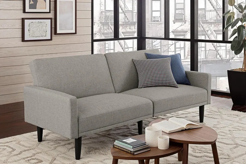 Room Essential 2-sits Bäddsoffa Ljuslinnegrå - Dorel Home - Möbler - Soffa - Bäddsoffa - 2 sits bäddsoffa