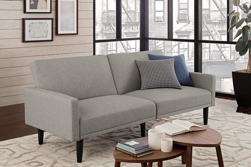 Room Essential 2-sits Bäddsoffa Ljuslinnegrå - Dorel Home - Möbler - Soffa - Bäddsoffa - 2 sits bäddsoffa