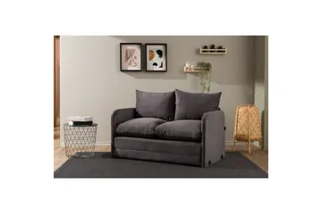 2-sits bäddsoffa Rubby (128 x 70 x 66 cm) Grå - Grå - Möbler - Soffa - Bäddsoffa - 2 sits bäddsoffa