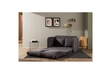 2-sits bäddsoffa Rubby (128 x 70 x 66 cm) Grå - Grå - Möbler - Soffa - Bäddsoffa - 2 sits bäddsoffa