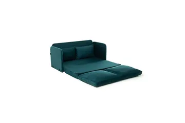 2-sits bäddsoffa Rubby (128 x 70 x 66 cm) Petrolgrön - Petrolgrön - Möbler - Soffa - Bäddsoffa - 2 sits bäddsoffa