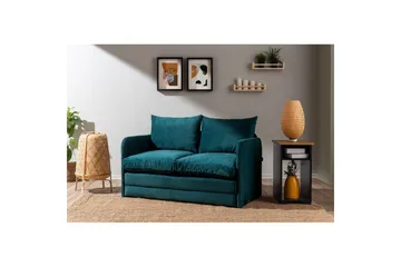 2-sits bäddsoffa Rubby (128 x 70 x 66 cm) Petrolgrön - Petrolgrön - Möbler - Soffa - Bäddsoffa - 2 sits bäddsoffa