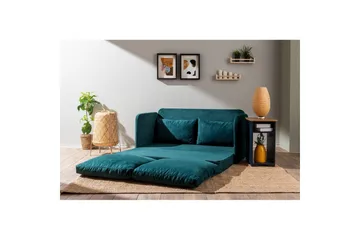 2-sits bäddsoffa Rubby (148 x 70 x 66 cm) Petrolgrön - Petrolgrön - Möbler - Soffa - Bäddsoffa - 2 sits bäddsoffa