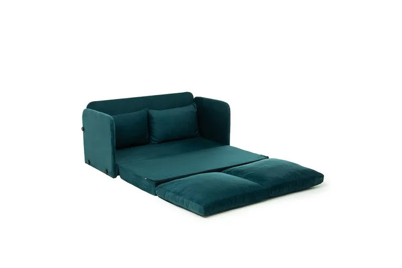 2-sits bäddsoffa Rubby (148 x 70 x 66 cm) Petrolgrön - Petrolgrön - Möbler - Soffa - Bäddsoffa - 2 sits bäddsoffa