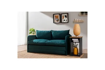 2-sits bäddsoffa Rubby (148 x 70 x 66 cm) Petrolgrön - Petrolgrön - Möbler - Soffa - Bäddsoffa - 2 sits bäddsoffa