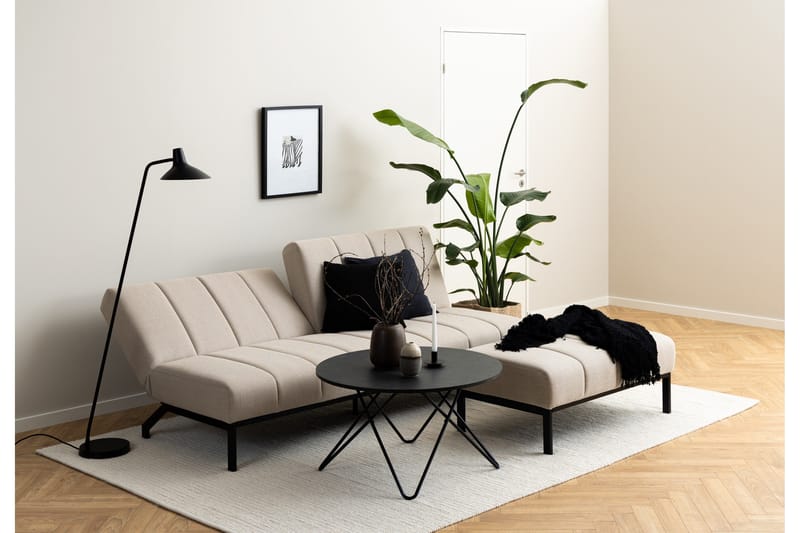 Sapita 2-sits Längsbäddad Bäddsoffa 120x200 cm i Tyg - Beige - Möbler - Soffa - Bäddsoffa - 2 sits bäddsoffa