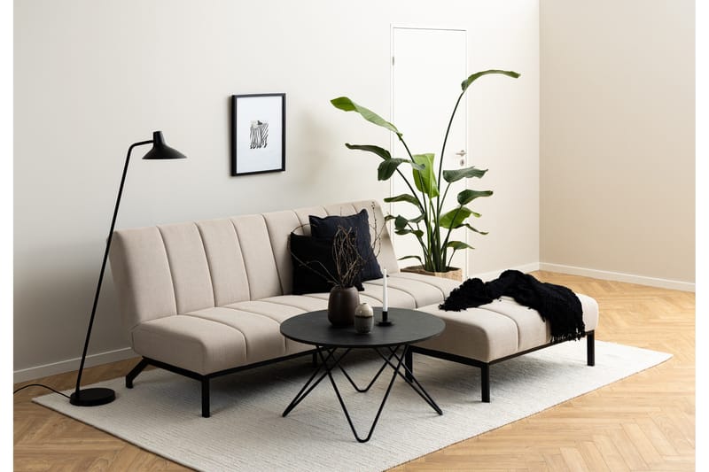 Sapita 2-sits Längsbäddad Bäddsoffa 120x200 cm i Tyg - Beige - Möbler - Soffa - Bäddsoffa - 2 sits bäddsoffa