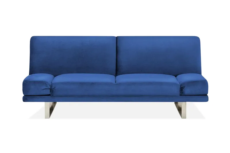 Selekk Fällbar 2-sits Bäddsoffa 105x192 cm i Sammet, Blå